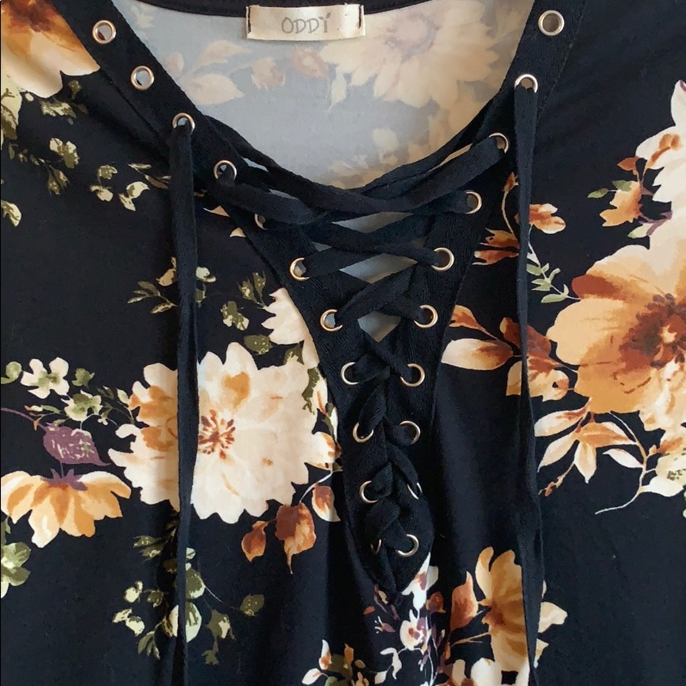 black floral dress